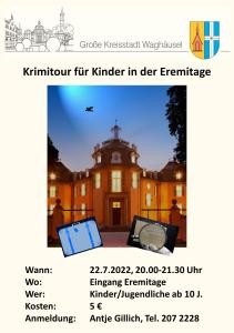 Wegen Krankheit verschoben auf 29.7.2022, Anmeldung bis 28.7. möglich.